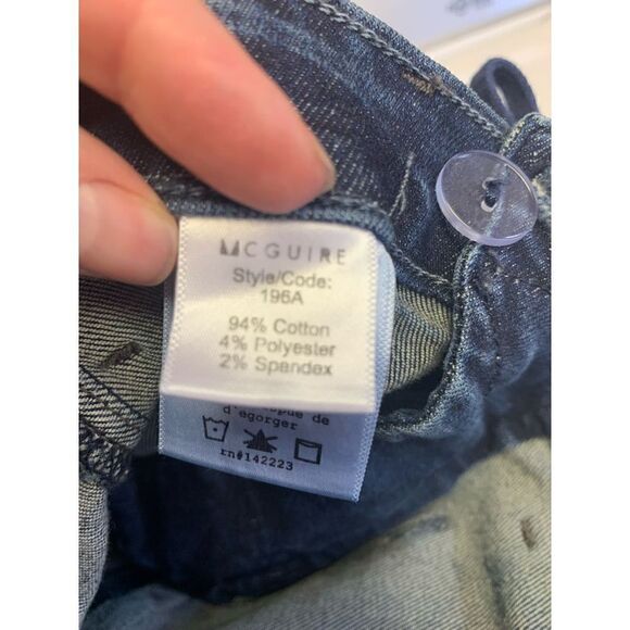 McGuire For Anthropologie Isabeli Lace Up Skinny Jeans Size 27 - Picture 9 of 13